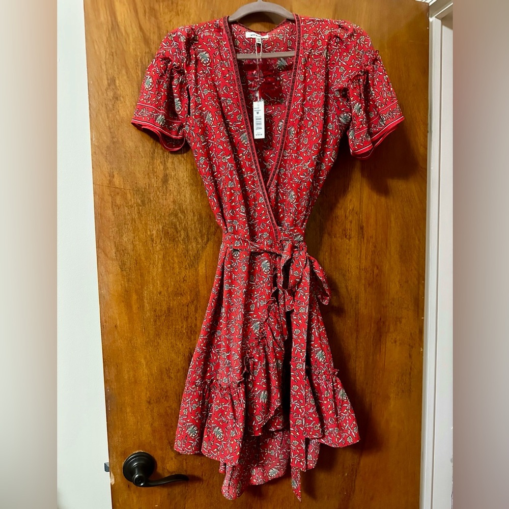 Max Studio Red Floral Mini Dress